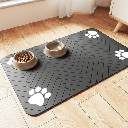 Pet Feeding Mat - Absorbent Pet Placemat