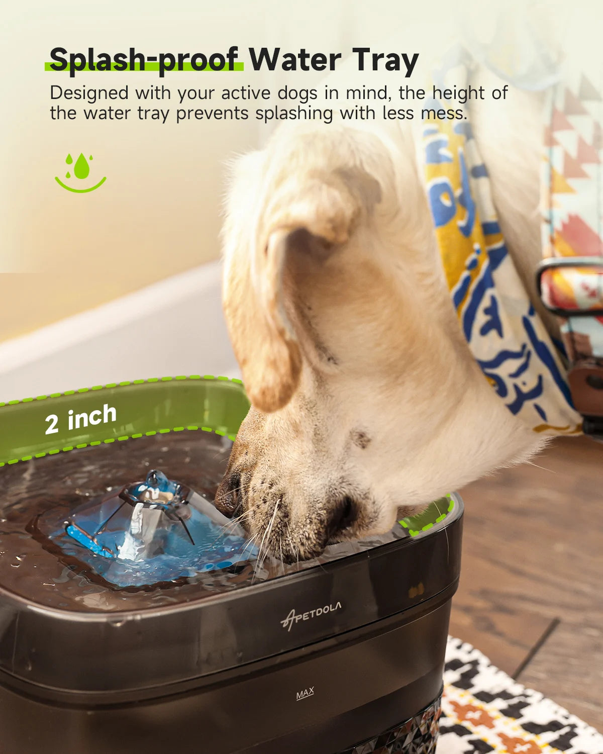 Pet Water Fountain - 2.4 Gallon Capacity